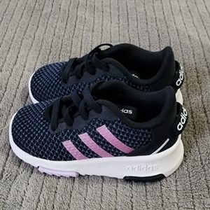 NWOT Navy & purple Adidas tennis shoes toddler size 5